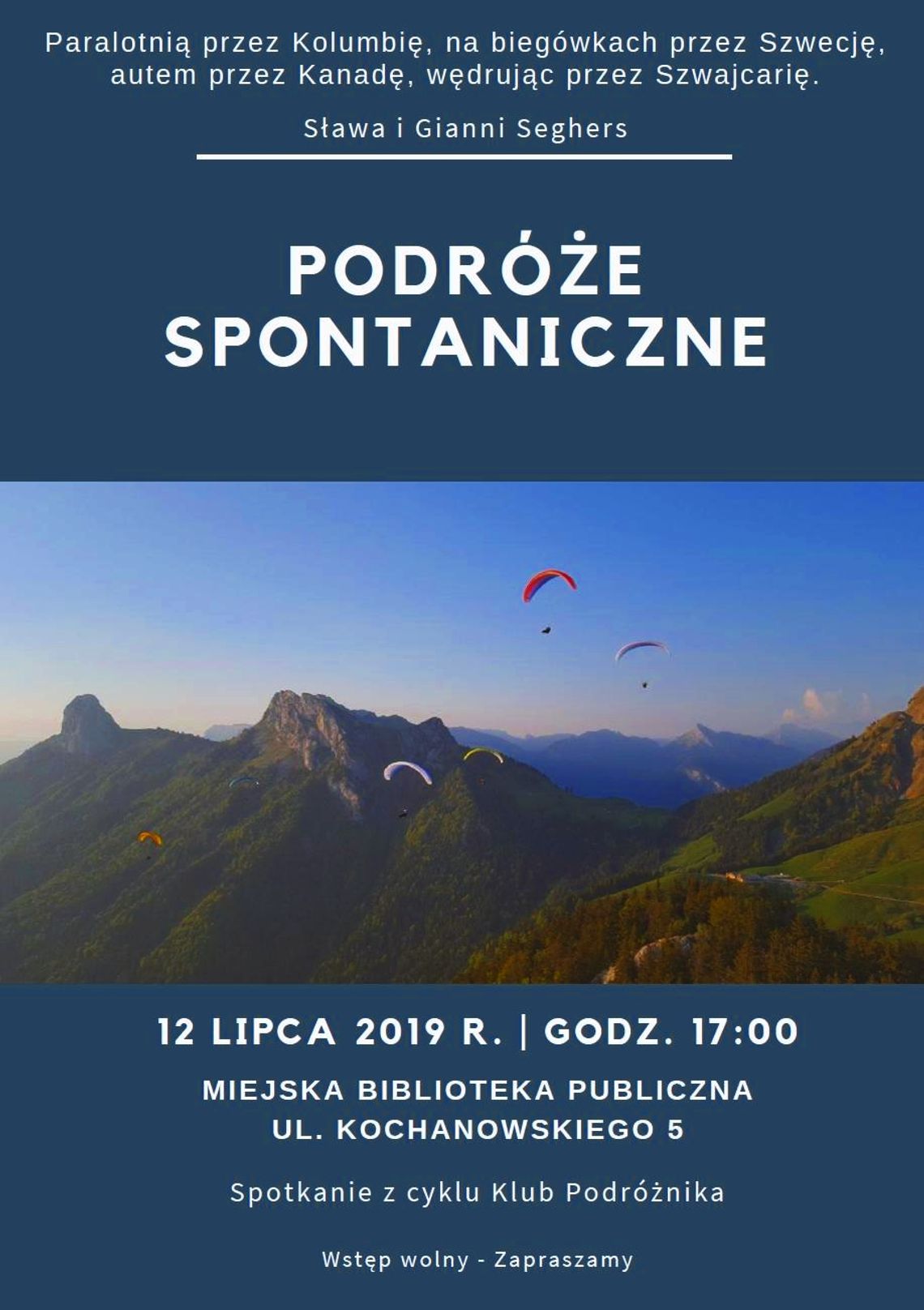 "Podroże spontaniczne” w Miejskiej Bibliotece Publicznej