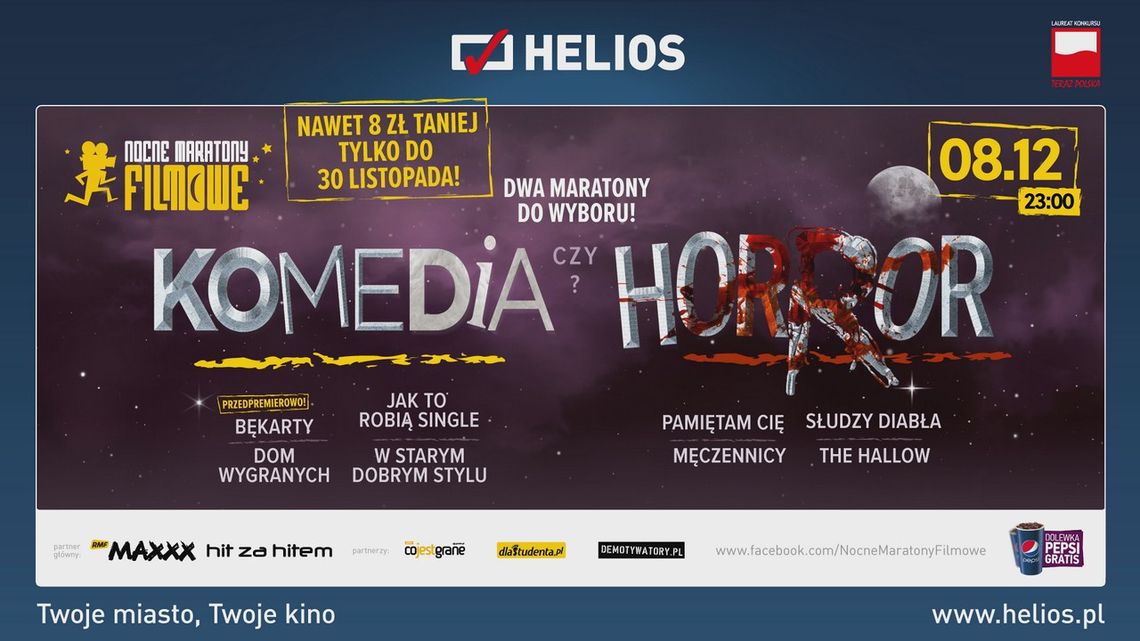 Podwójny Maraton w kinach Helios Podwójny Maraton w kinach Helios
