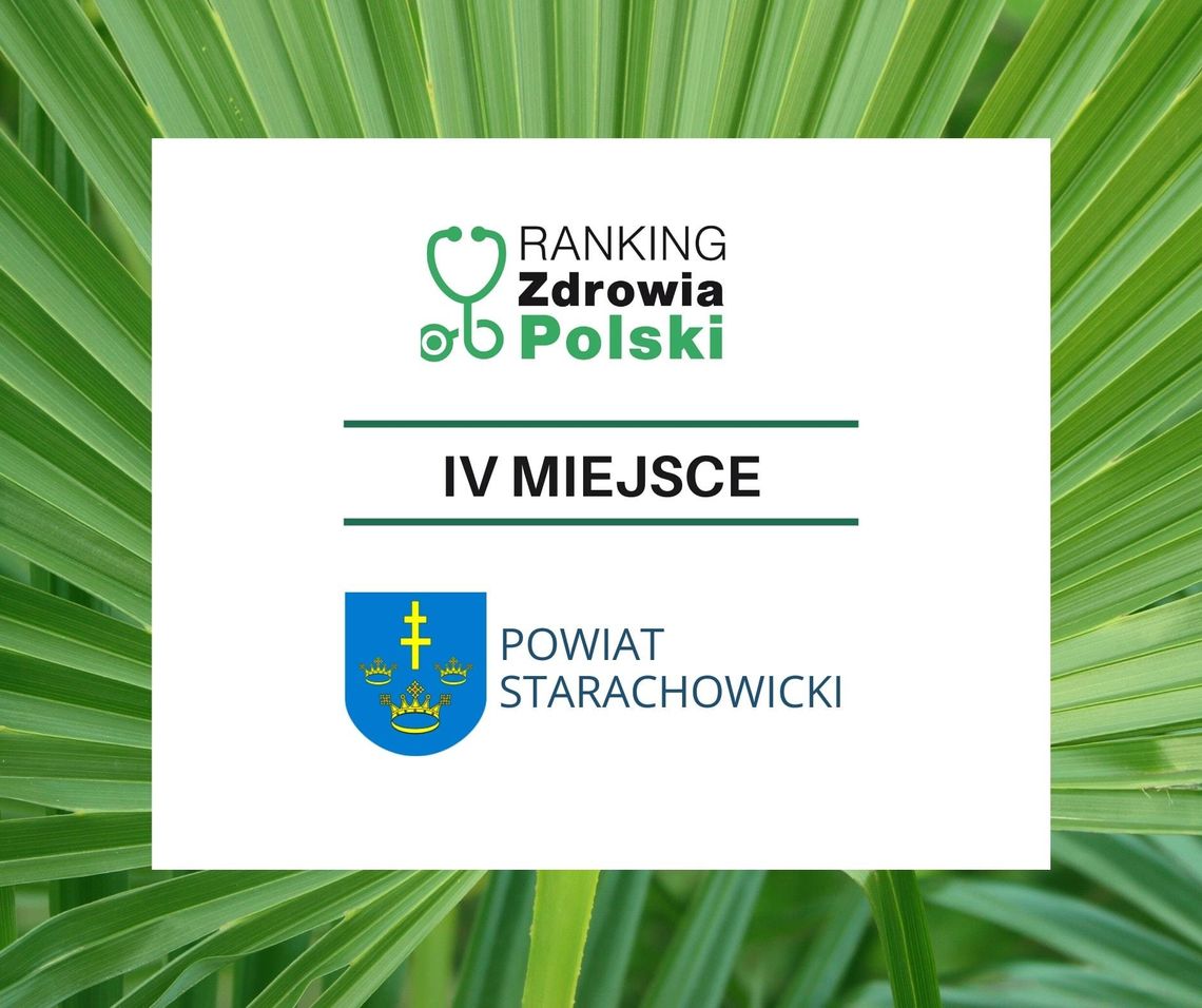 Powiat Starachowicki na 4. miejscu w kraju w Rankingu Zdrowia Polski 2020