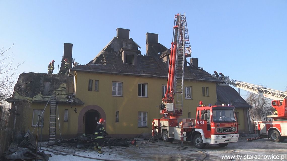 Pożar kamienicy w Starachowicach