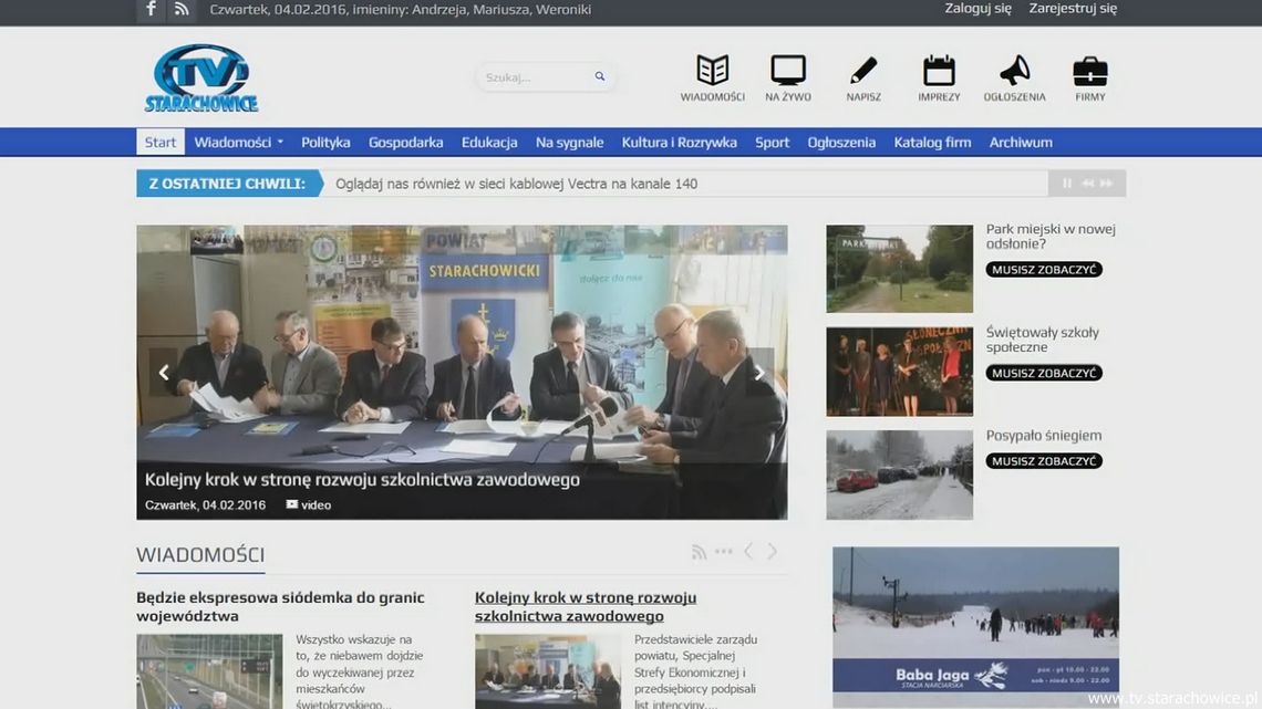 Ruszył nowy portal Telewizji Starachowice