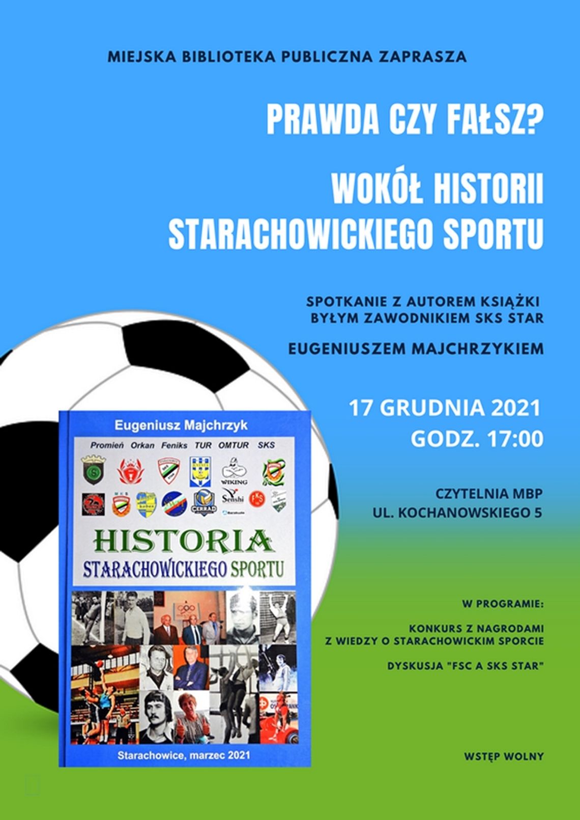 Spotkanie z Eugeniuszem Majchrzykiem – autorem książki „Historia starachowickiego sportu”