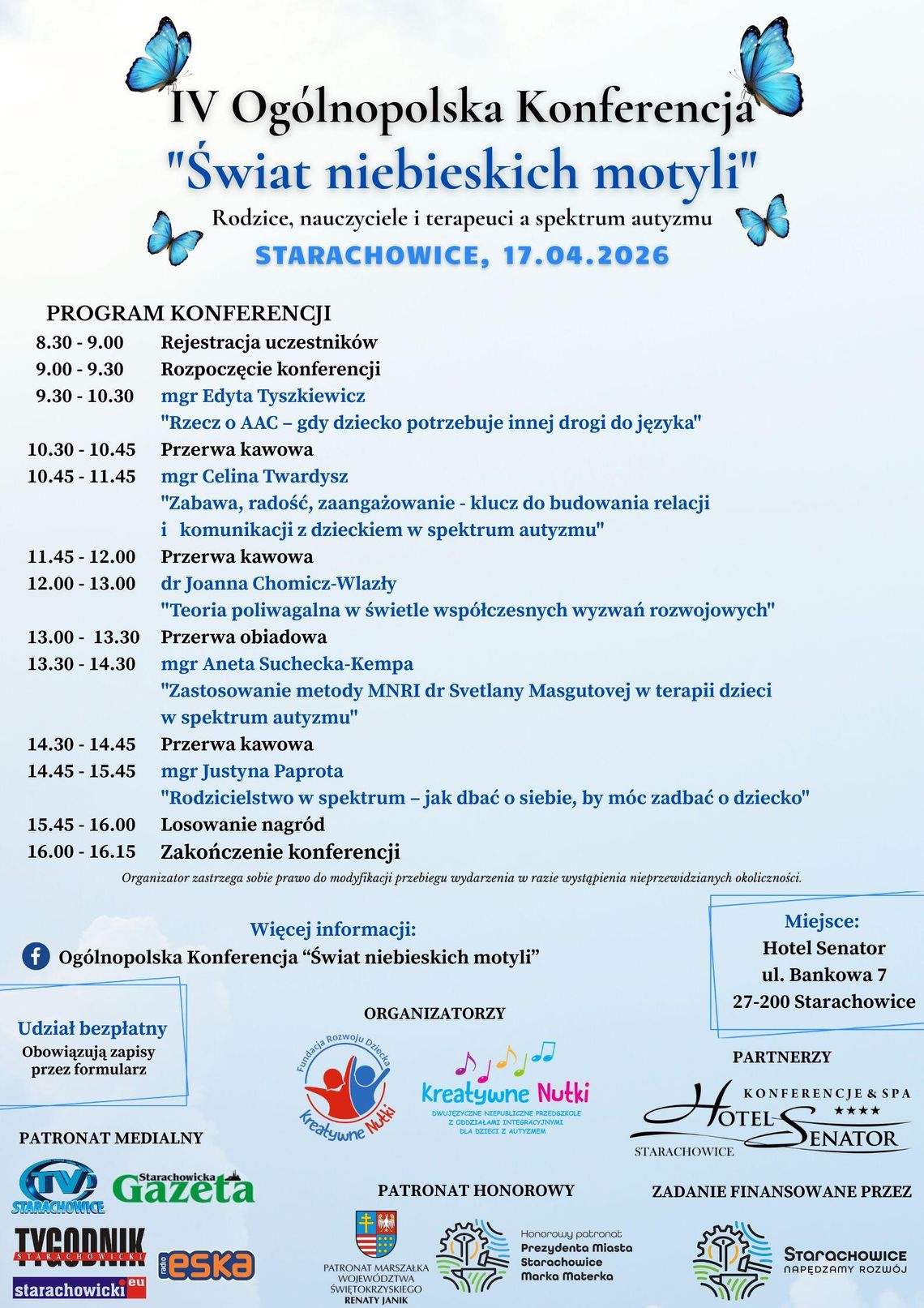 Świat niebieskich motyli 2026 – ważne wydarzenie dla rodziców i terapeutów