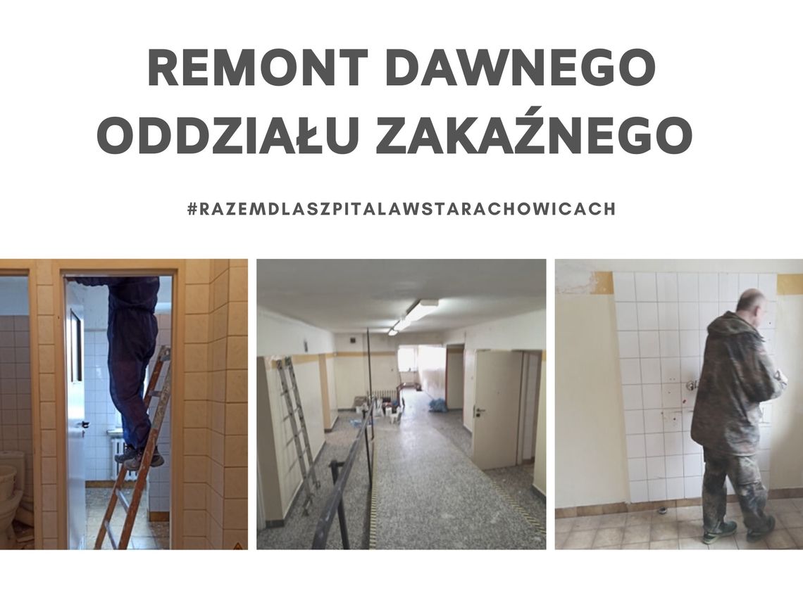 Trwa remont pomieszczeń dawnego oddziału zakaźnego szpitala w Starachowicach