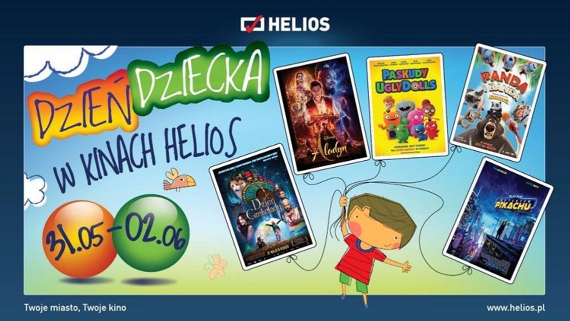 Weekend Dnia Dziecka w kinie Helios Starachowice 31 maja –1,2 czerwca 2019