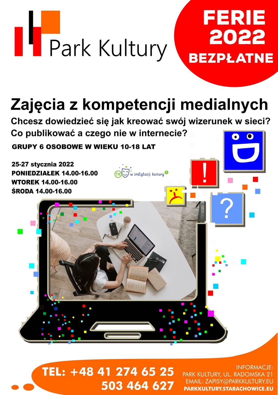 Zajęcia z kompetencji medialnych w Parku Kultury Zajęcia z kompetencji medialnych w Parku Kultury