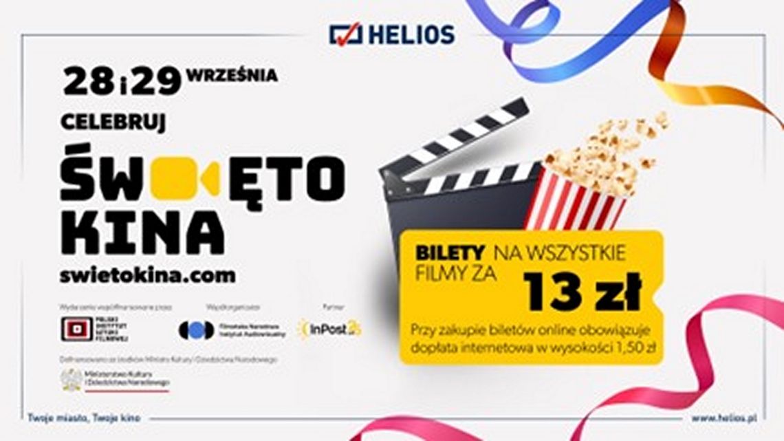 Zapraszamy do celebrowania Święta Kina  w kinie Helios Starachowice!