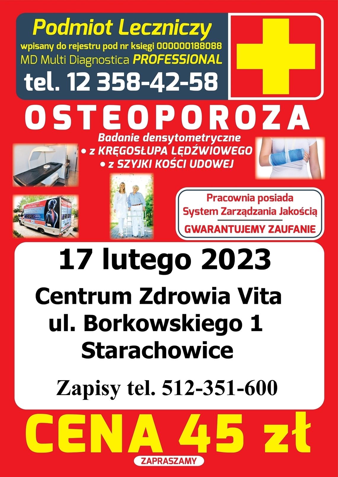 Zapraszamy na badanie osteoporozy
