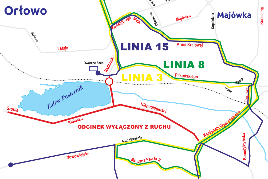 Zmiany w kursowaniu autobusów na liniach nr 3, 8 i 15 Zmiany w kursowaniu autobusów na liniach nr 3, 8 i 15