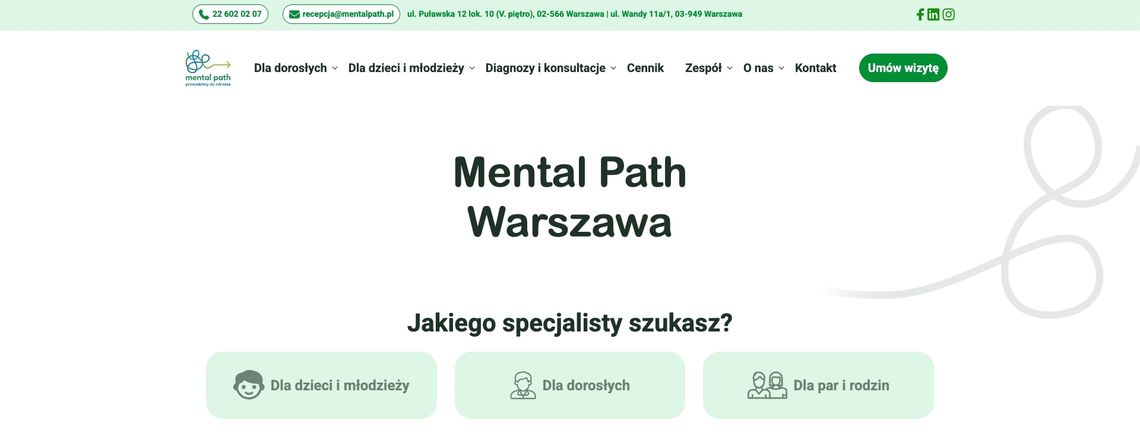 Centrum Terapeutyczne Mental Path Centrum Terapeutyczne Mental Path