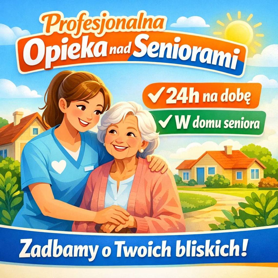 Troskliwy opiekun seniora w domu
